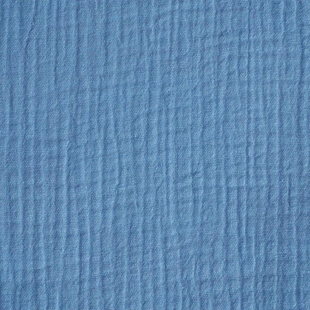 Musselin Double Gauze uni warmes hellblau